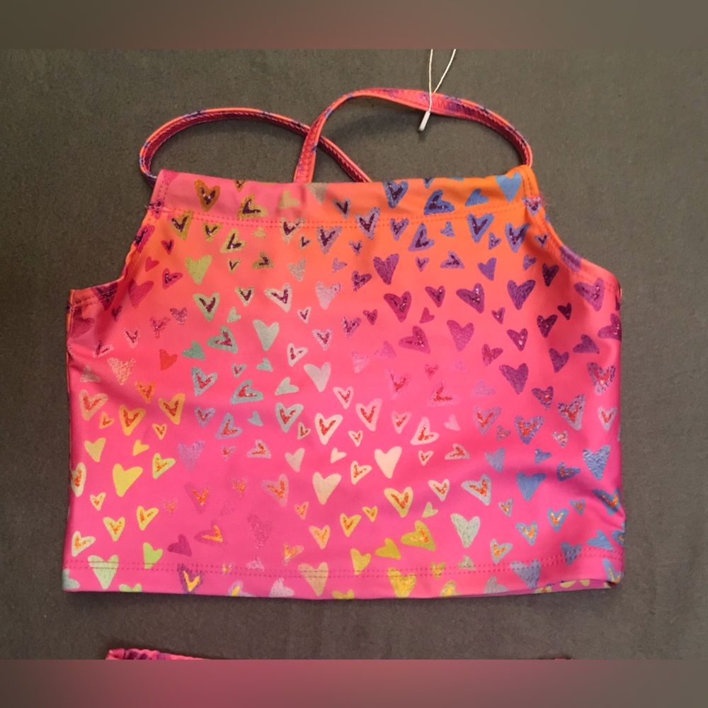 NWT Girls Heart Printed Bikini - Picture 3 of 9